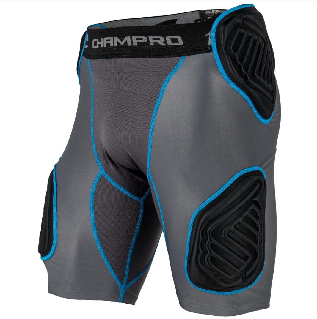 Champro Fpgu10 Bull Rush 5-pad Girdle - Charcoal Black