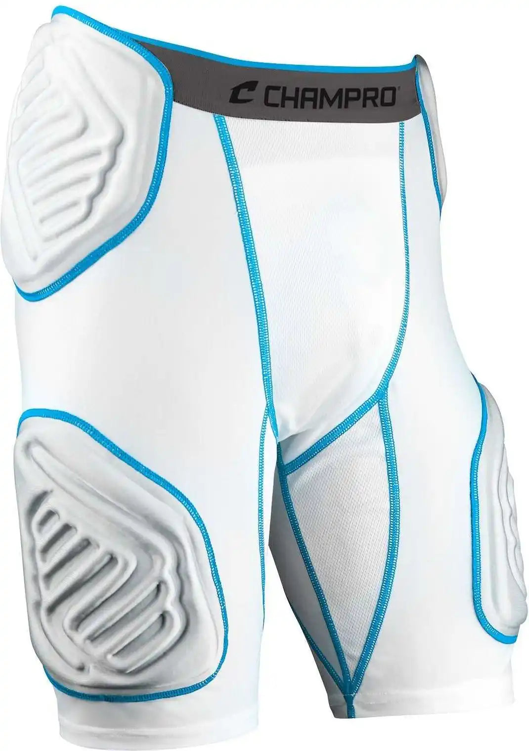 Champro Fpgu10 Bull Rush 5-pad Girdle - White Gray