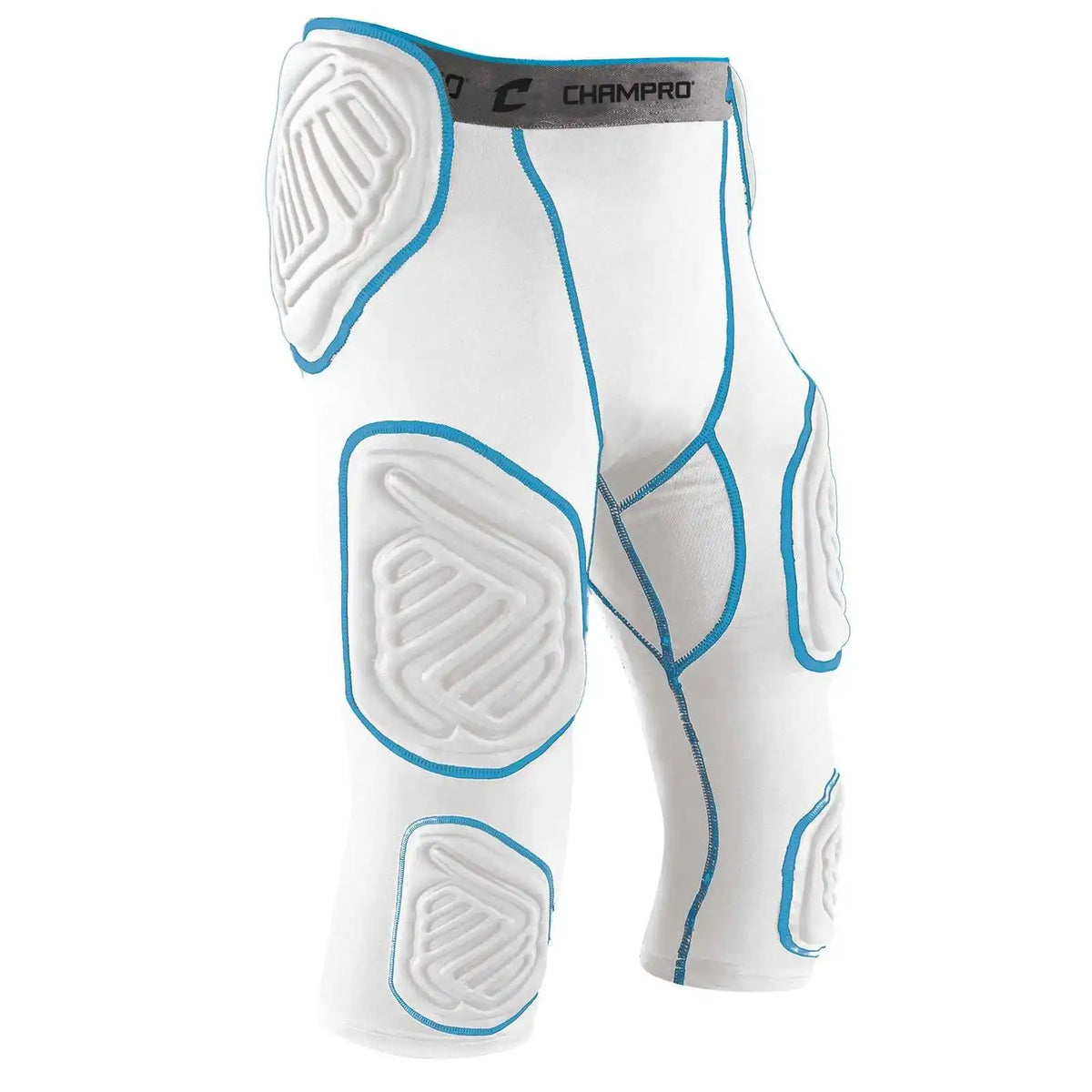 Champro Fpgu17 Bull-rush 7-pad Girdle - White Gray