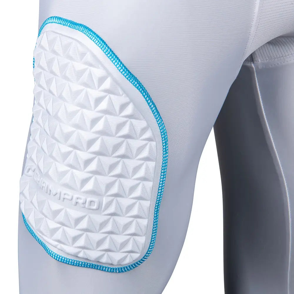 Champro Fpgu37 Bull Rush 7-pad Girdle - White Optic Blue