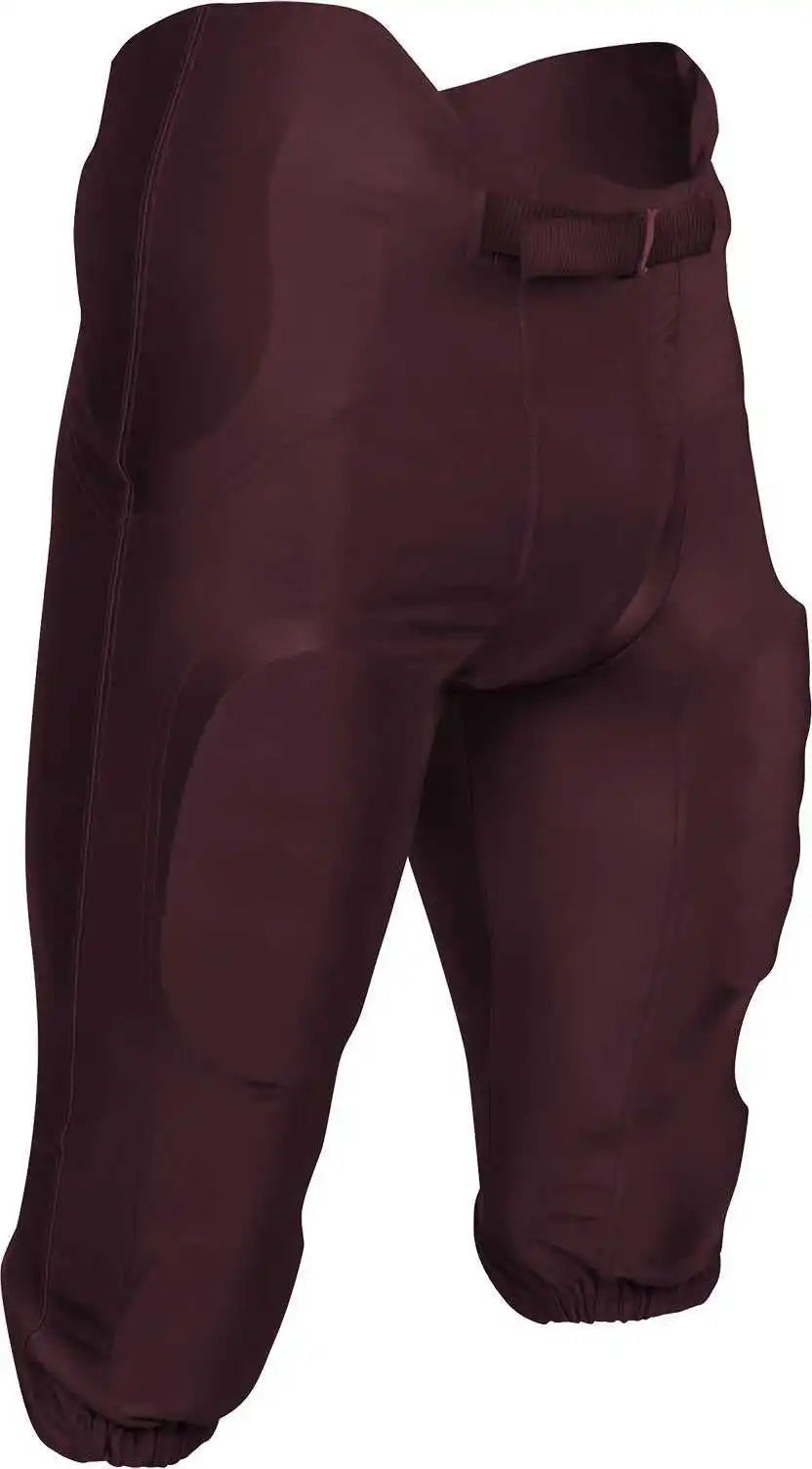 Champro Fpu19 Terminator 2 Integrated Football Pant with Built-in Pads - Maroon
