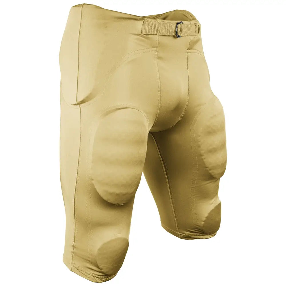 Champro Fpu29 Terminator 3 Integrated Football Pant W/built-in Pads - Vegas Gold - Youth 2xs
