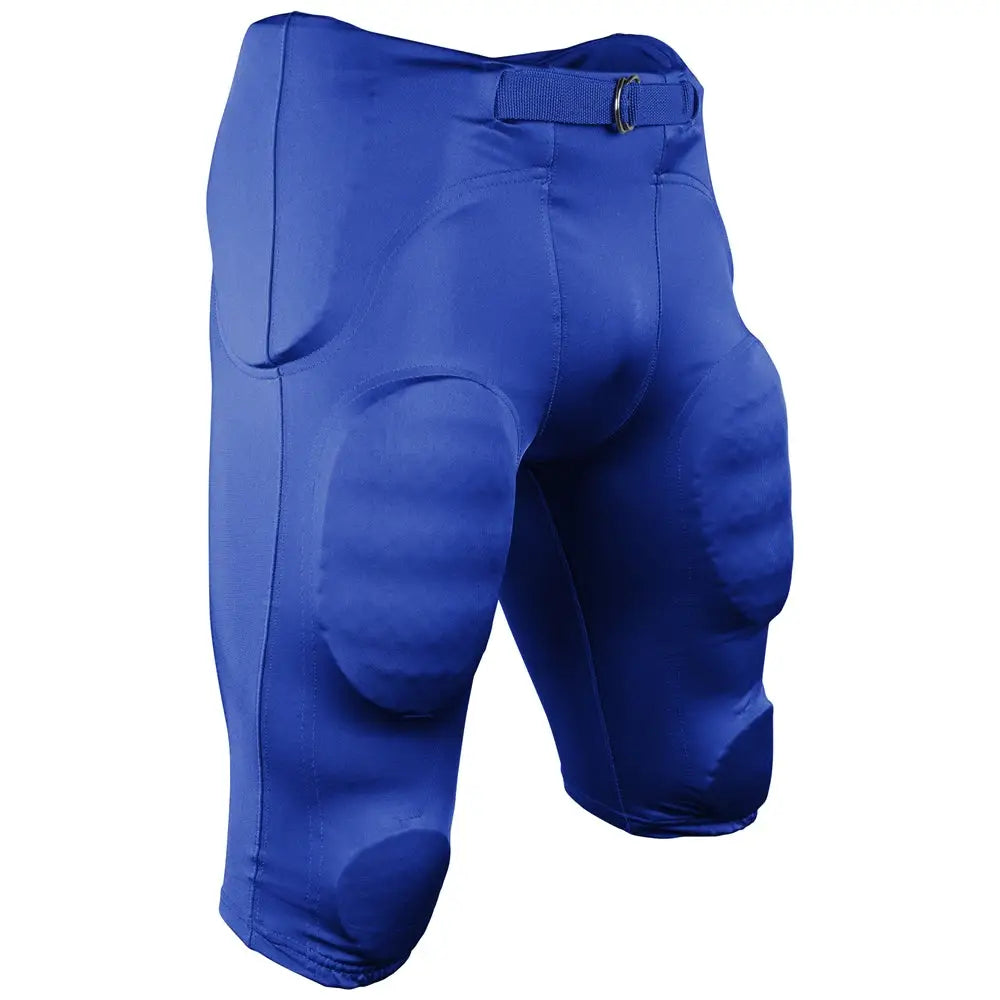Champro Fpu29 Terminator 3 Integrated Football Pant W/built-in Pads - Royal - Youth 2xs