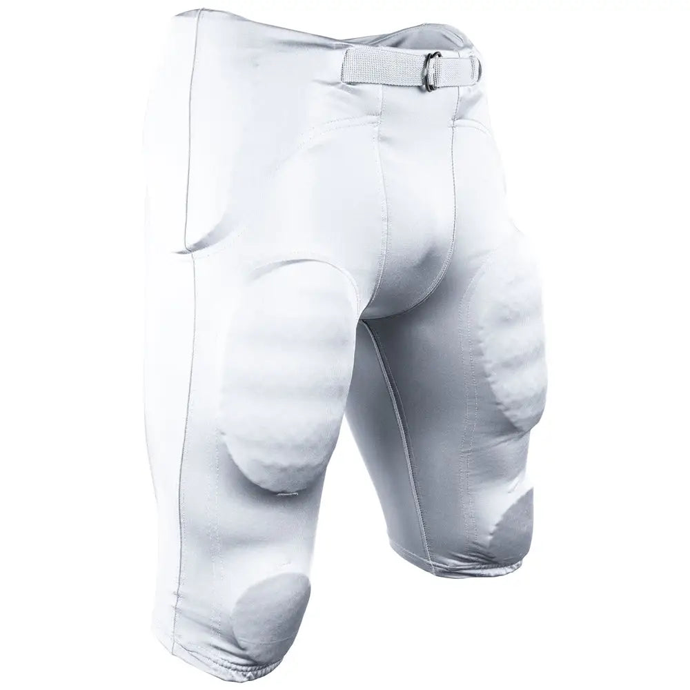 Champro Fpu29 Terminator 3 Integrated Football Pant W/built-in Pads - White - Youth 2xs