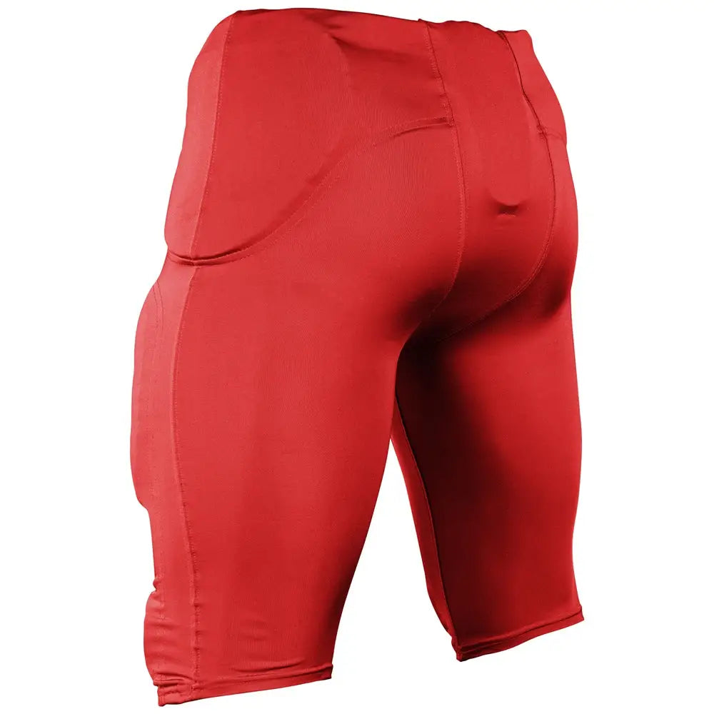Champro Fpu29 Terminator 3 Integrated Football Pant W/built-in Pads - Scarlet - Youth 2xs