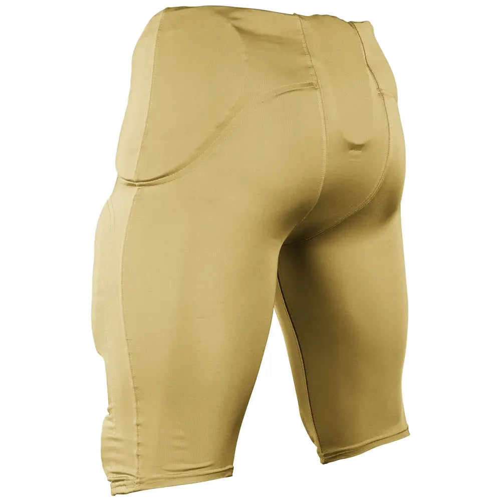 Champro Fpu29 Terminator 3 Integrated Football Pant W/built-in Pads - Vegas Gold - Youth 2xs