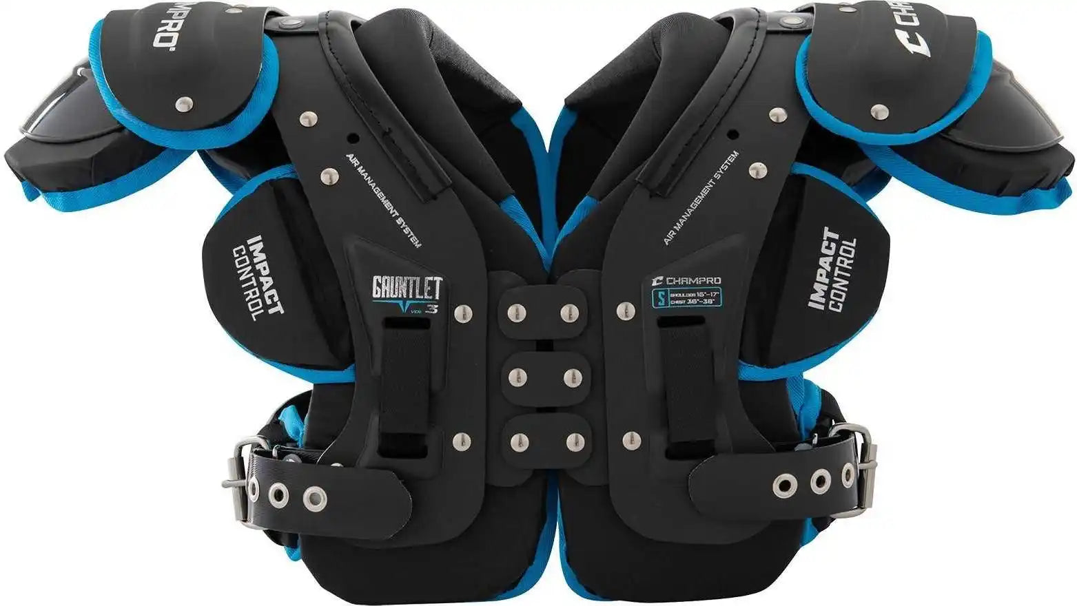 Champro Fspg3 Gauntlet3 Football Shoulder Pad - Graphite