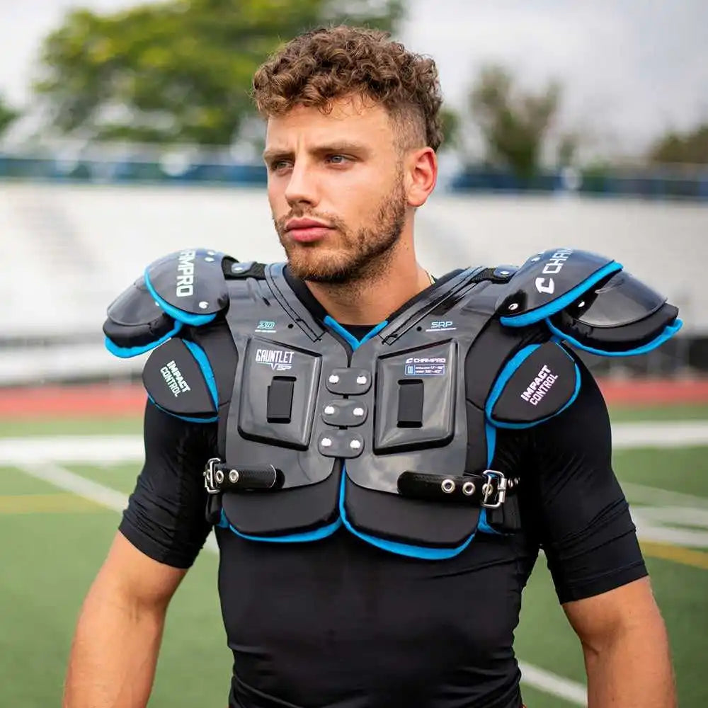 Champro Fspgsp Gauntlet Skill Football Shoulder Pad Graphite