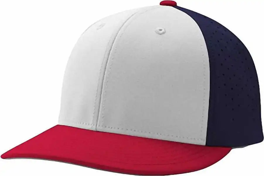 Champro Hc1 Ultima Cap - White Navy Scarlet - Red / 6 5/8’’ - 7’’