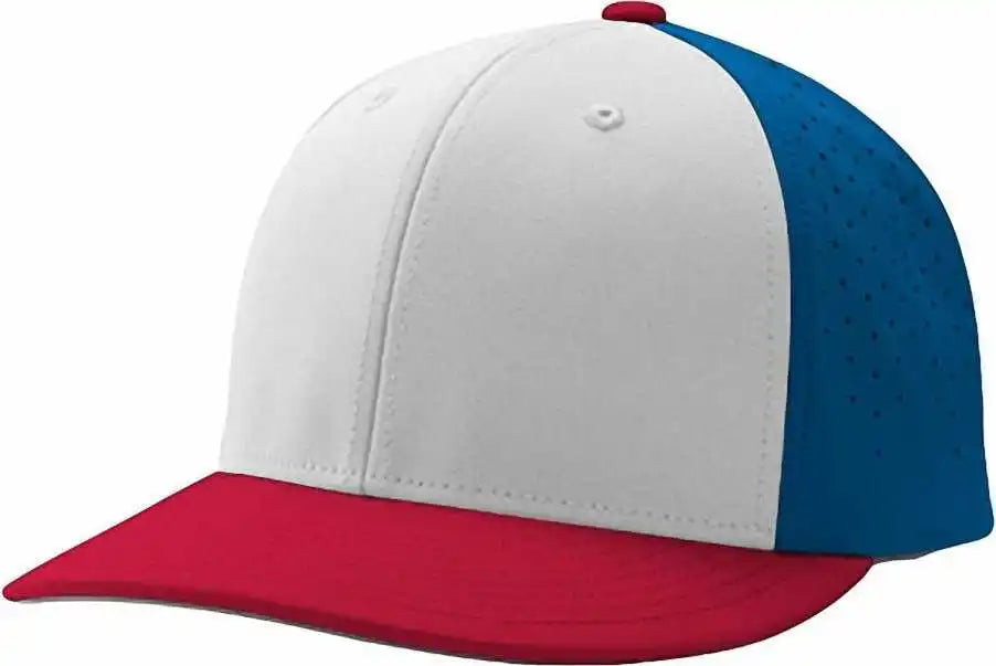 Champro Hc1 Ultima Cap - White Royal Scarlet - Red / 6 5/8’’ - 7’’