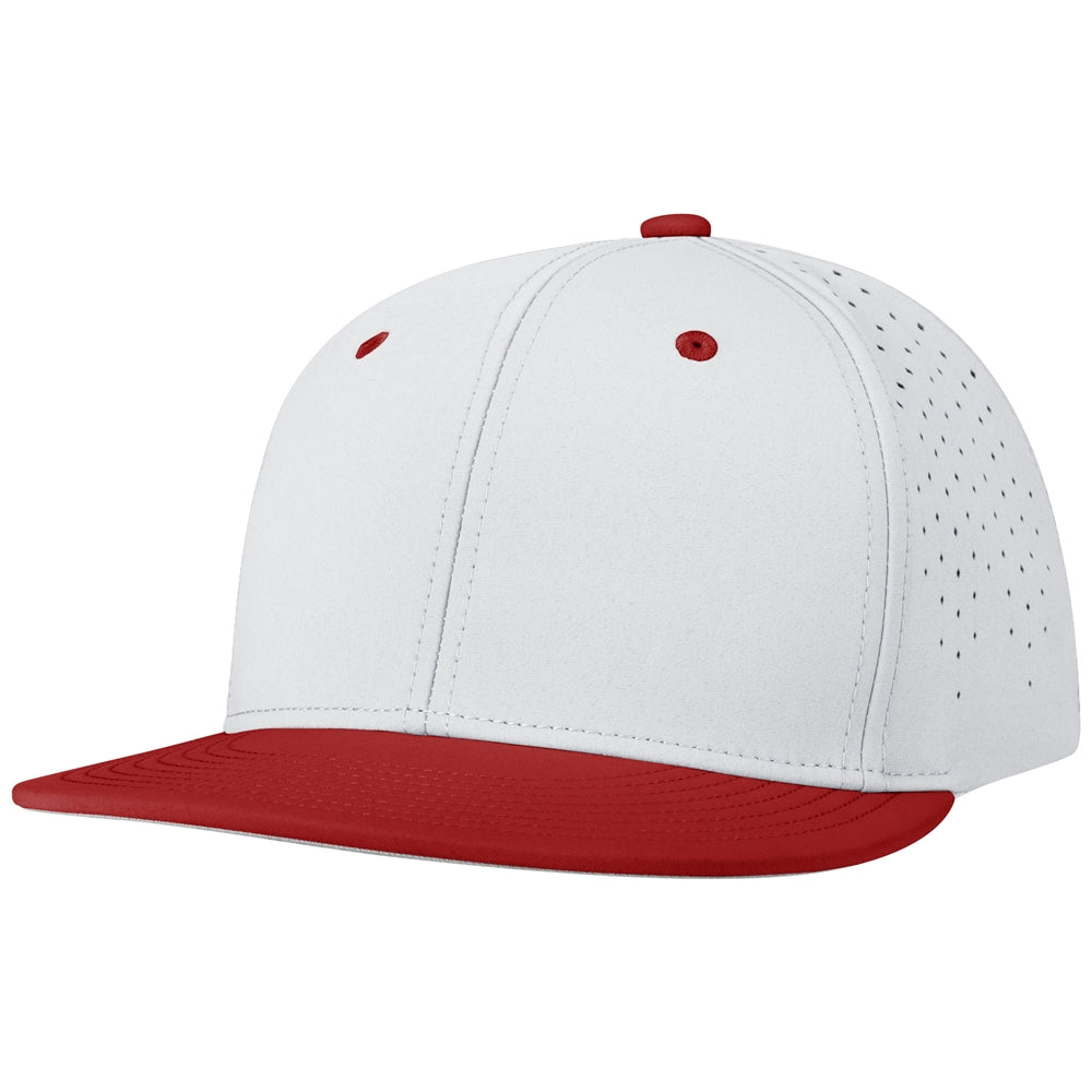 Champro Hc10 Ultima Snapback Cap - White Scarlet
