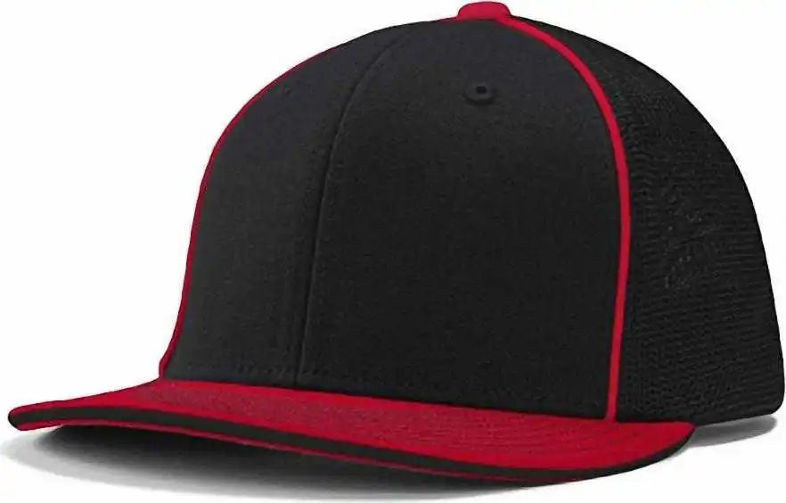 Champro Hc3 Varsity Trucker Cap - Black Scarlet - Red / 6 5/8’’ - 7’’