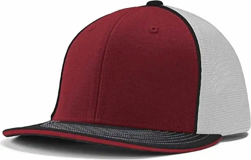 Champro Hc3 Varsity Trucker Cap - Cardinal White Black - 6 5/8’’ - 7’’