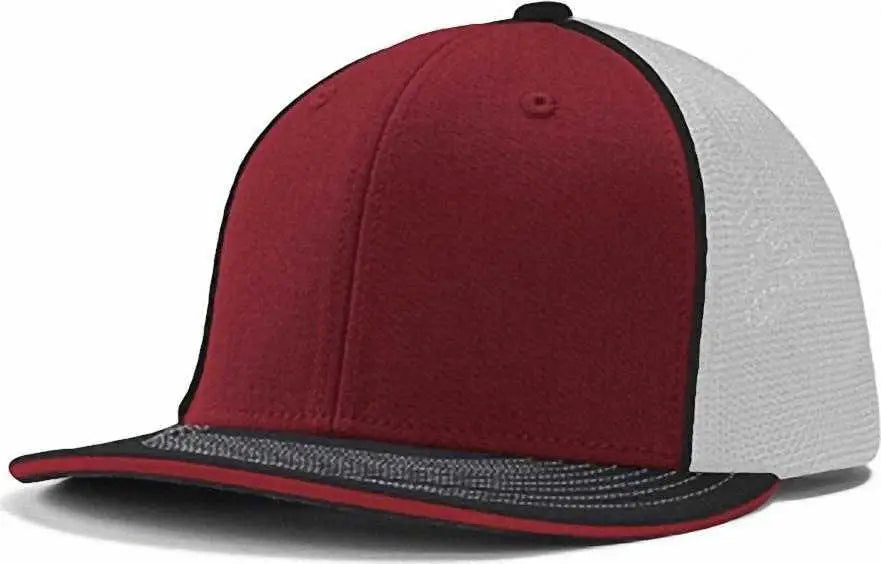 Champro Hc3 Varsity Trucker Cap - Cardinal White Black