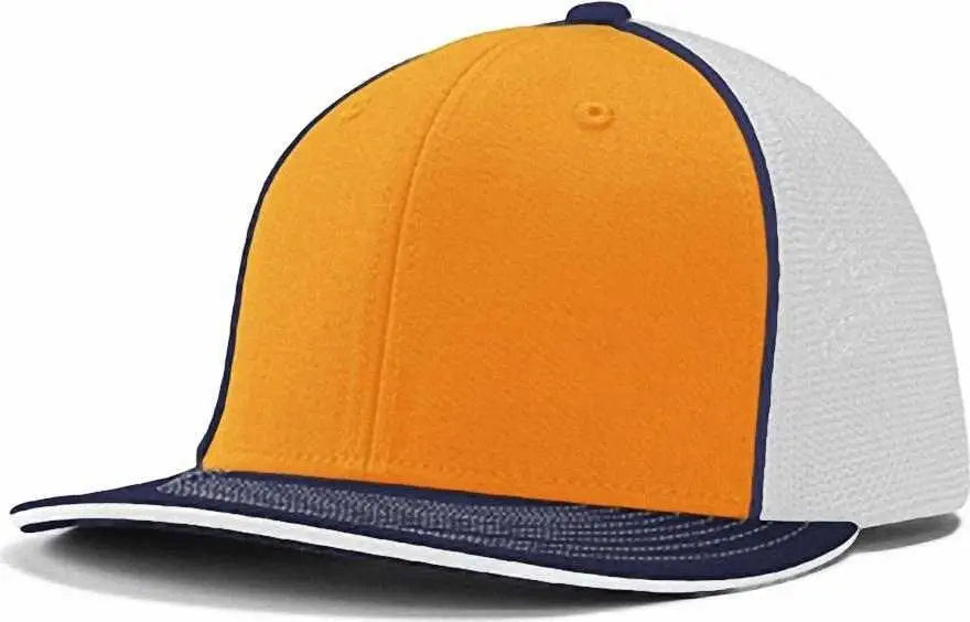 Champro Hc3 Varsity Trucker Cap - Gold White Navy