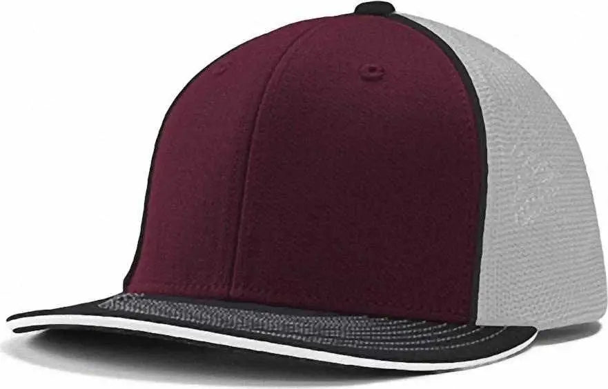 Champro Hc3 Varsity Trucker Cap - Maroon White Black