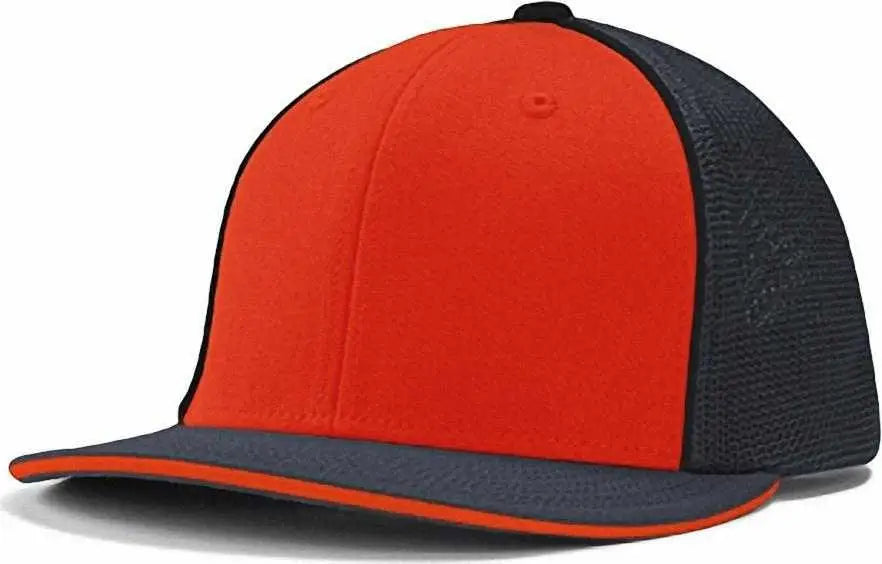 Champro Hc3 Varsity Trucker Cap - Orange Graphite Black