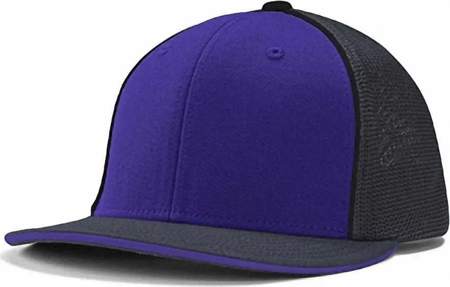 Champro Hc3 Varsity Trucker Cap - Purple Graphite Black