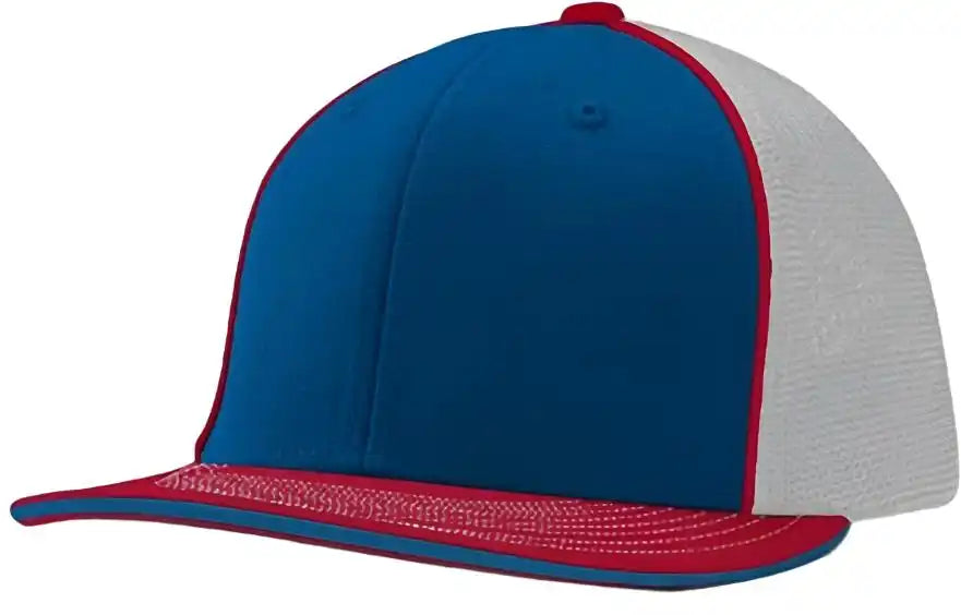 Champro Hc3 Varsity Trucker Cap - Royal White Scarlet - Red / 6 5/8’’ - 7’’
