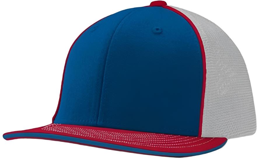 Champro Hc3 Varsity Trucker Cap - Royal White Scarlet - Red / 6 5/8’’ - 7’’