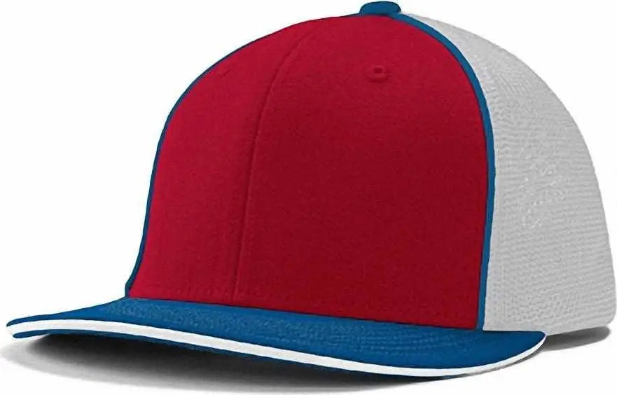 Champro Hc3 Varsity Trucker Cap - Scarlet White Royal