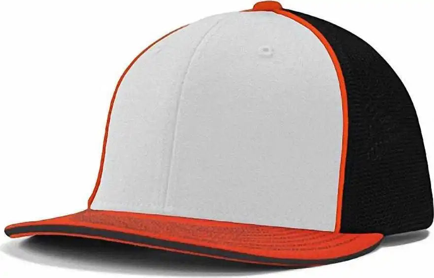 Champro Hc3 Varsity Trucker Cap - White Black Orange - 6 5/8’’ - 7’’