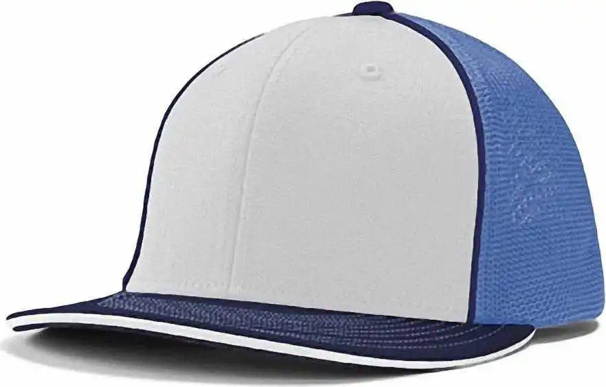 Champro Hc3 Varsity Trucker Cap - White Light Blue Navy - 6 5/8’’ - 7’’