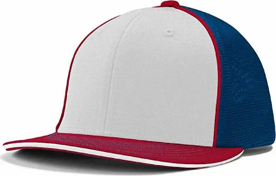 Champro Hc3 Varsity Trucker Cap - White Royal Scarlet - 6 5/8’’ - 7’’