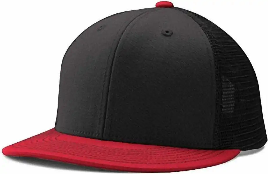 Champro Hc5 Performance Trucker Snapback - Black Scarlet - Red / 7’’ - 7 7/8’’