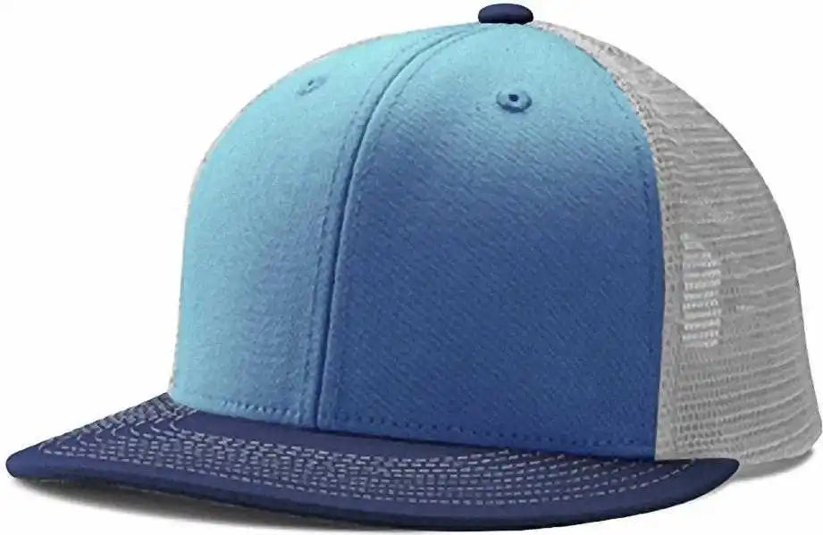 Champro Hc5 Performance Trucker Snapback - Light Blue White Navy - 7’’ - 7 7/8’’
