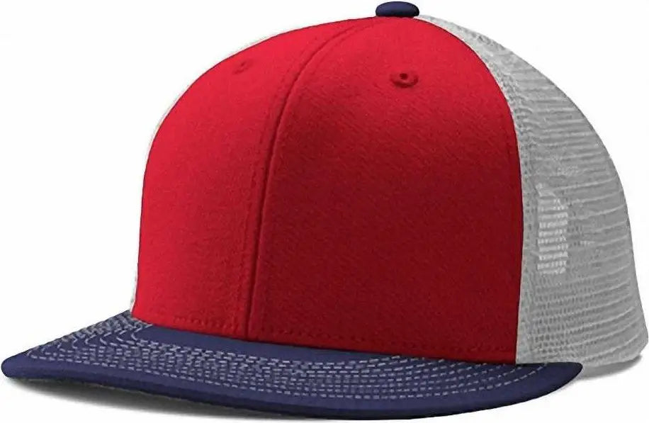 Champro Hc5 Performance Trucker Snapback - Scarlet White Navy