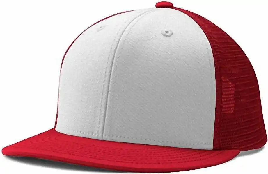 Champro Hc5 Performance Trucker Snapback - White Scarlet - Red / 7’’ - 7 7/8’’