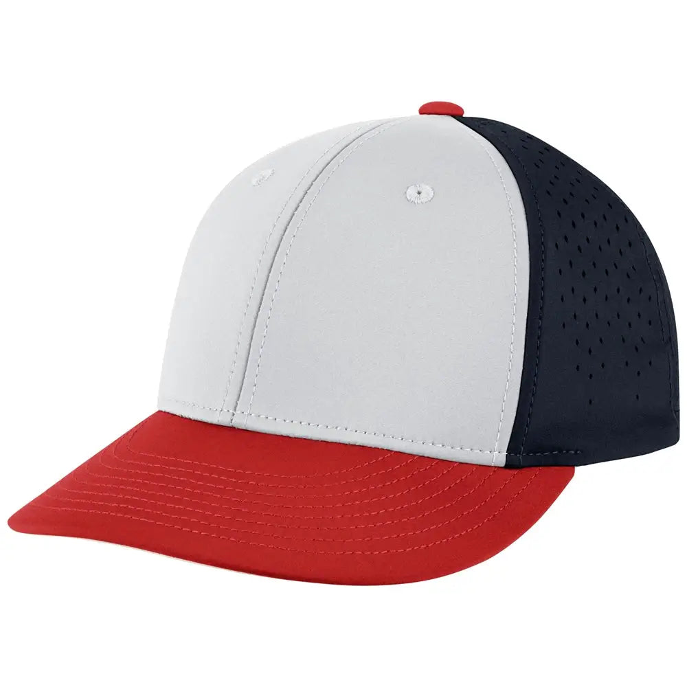 Champro Hc7 Low Profile Optim Cap - White Navy Scarlet - Xs/s