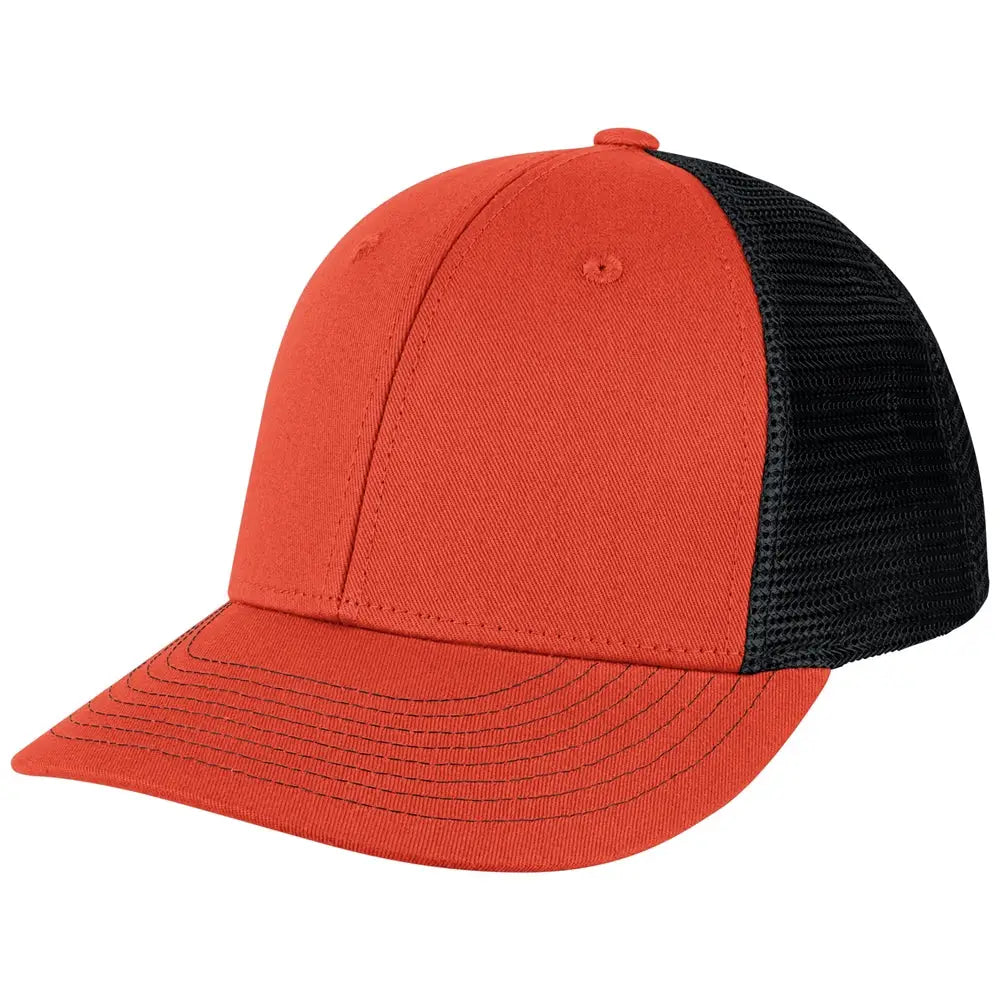 Champro Hc8 Low Profile Trucker Cap - Orange Black