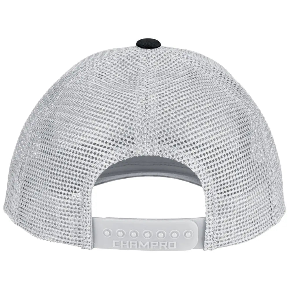 Champro Hc8 Low Profile Trucker Cap - White Black