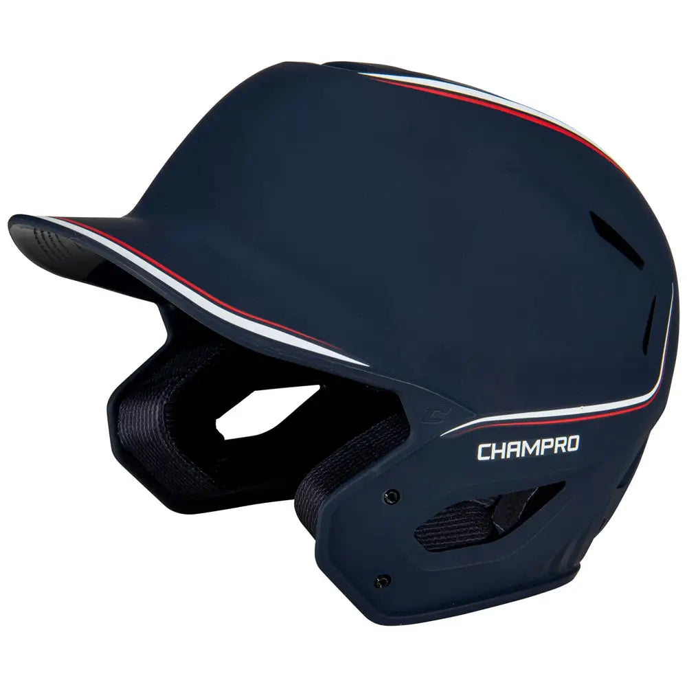 Champro Hxem2 Hxe Two-tone Matte Batting Helmet - Navy White Scarlet - m