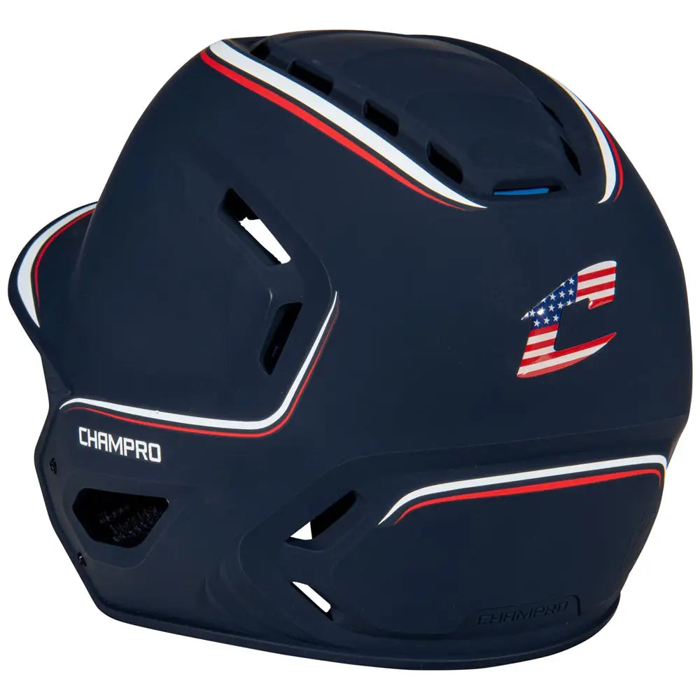 Champro Hxem2 Hxe Two-tone Matte Batting Helmet - Navy White Scarlet