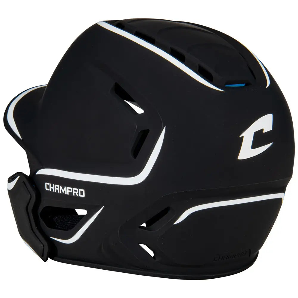 Champro Hxem2jg Hxe Matte Batting Helmet W/jaw Guard - Black