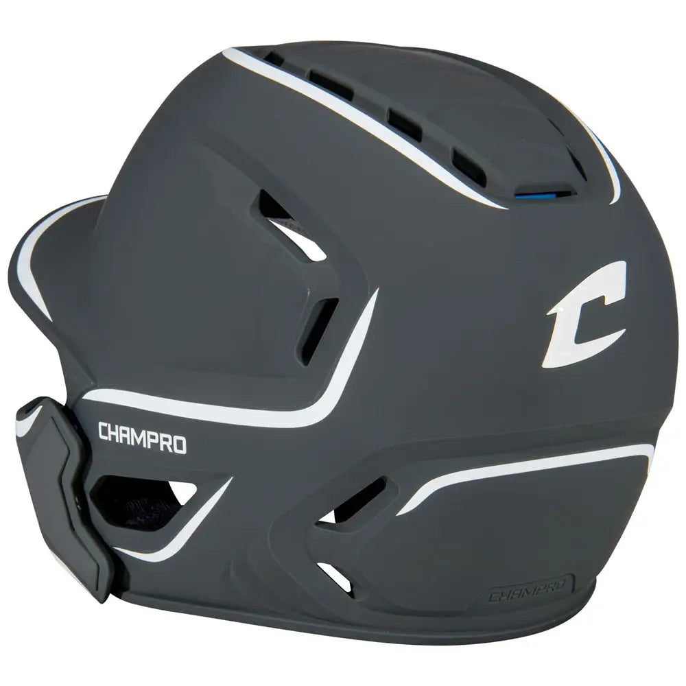 Champro Hxem2jg Hxe Matte Batting Helmet W/jaw Guard - Graphite