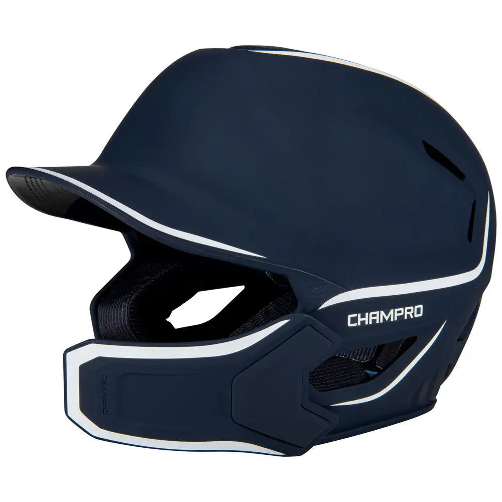 Champro Hxem2jg Hxe Matte Batting Helmet W/jaw Guard - Navy - m