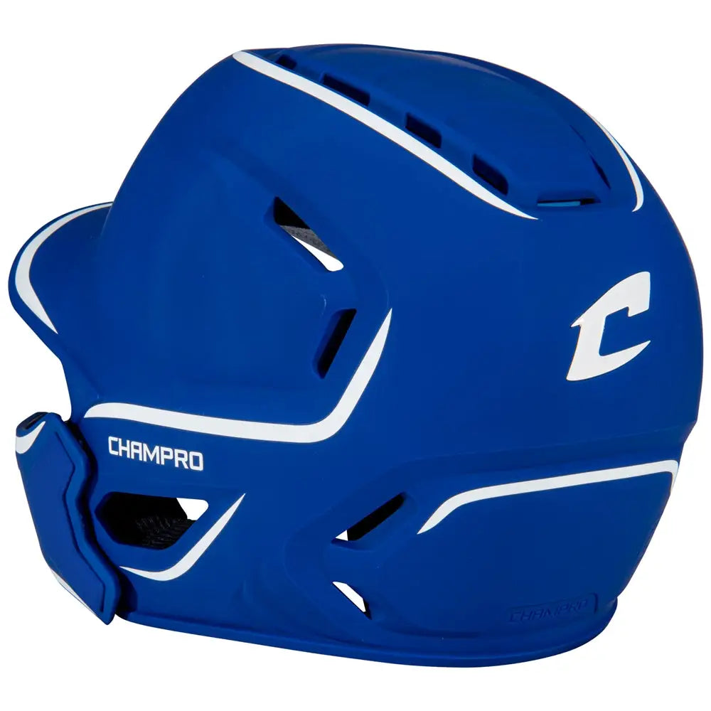 Champro Hxem2jg Hxe Matte Batting Helmet W/jaw Guard - Royal