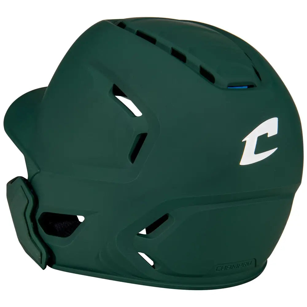 Champro Hxemjg Hxe Matte Batting Helmet W/jaw Guard - Forest Green