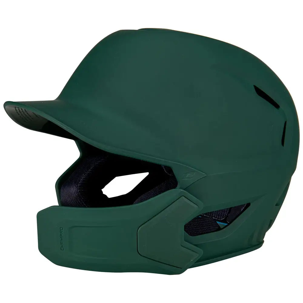 Champro Hxemjg Hxe Matte Batting Helmet W/jaw Guard - Forest Green - m
