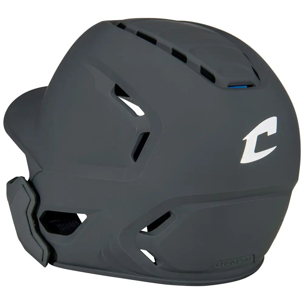 Champro Hxemjg Hxe Matte Batting Helmet W/jaw Guard - Graphite