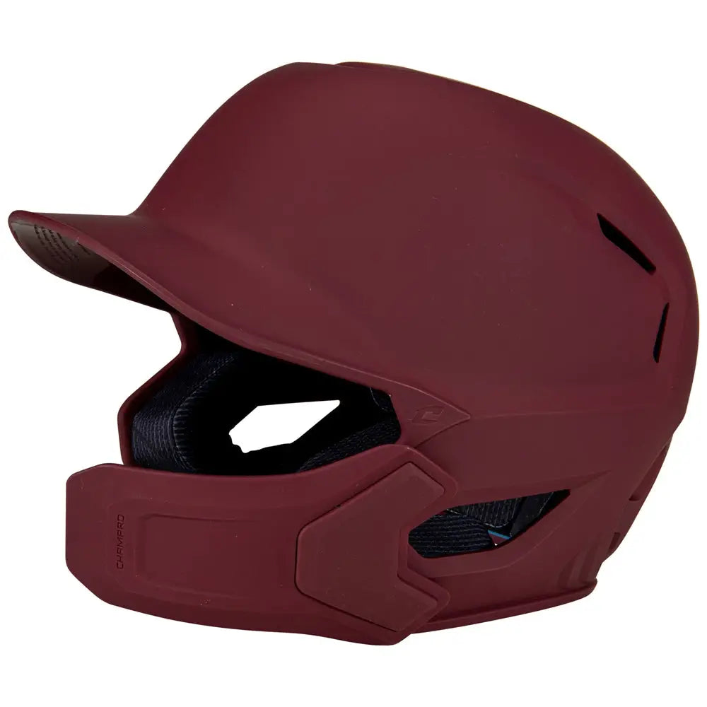 Champro Hxemjg Hxe Matte Batting Helmet W/jaw Guard - Maroon - m