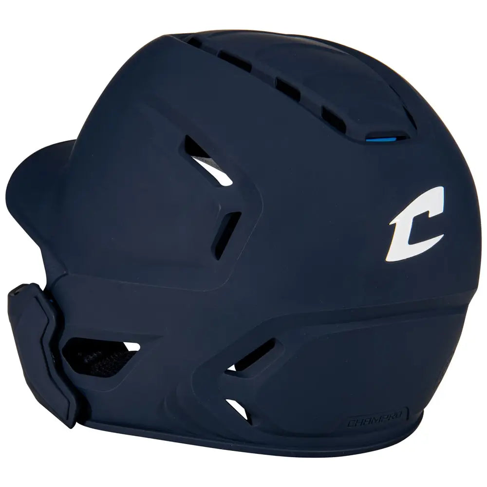 Champro Hxemjg Hxe Matte Batting Helmet W/jaw Guard - Navy - m