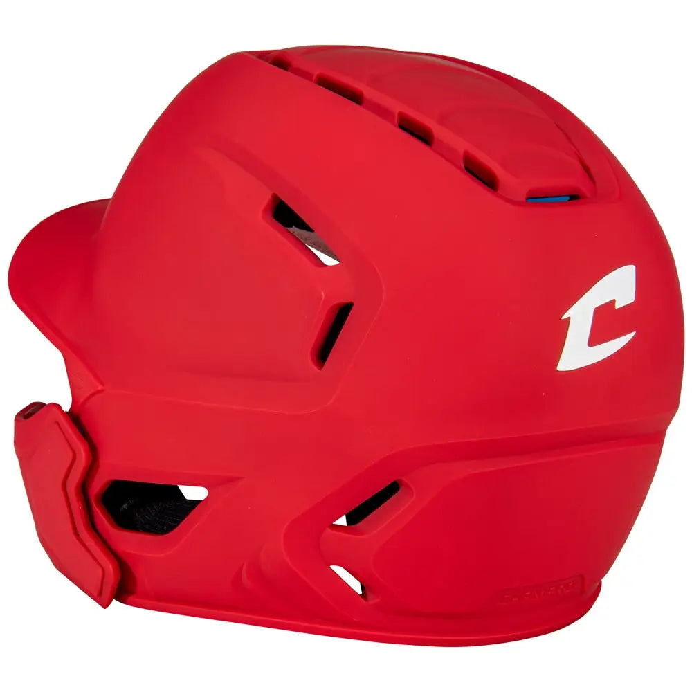 Champro Hxemjg Hxe Matte Batting Helmet W/jaw Guard - Scarlet