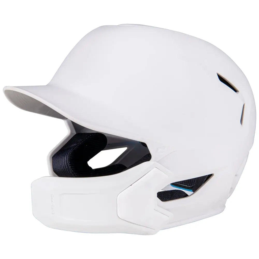Champro Hxemjg Hxe Matte Batting Helmet W/jaw Guard - White - m