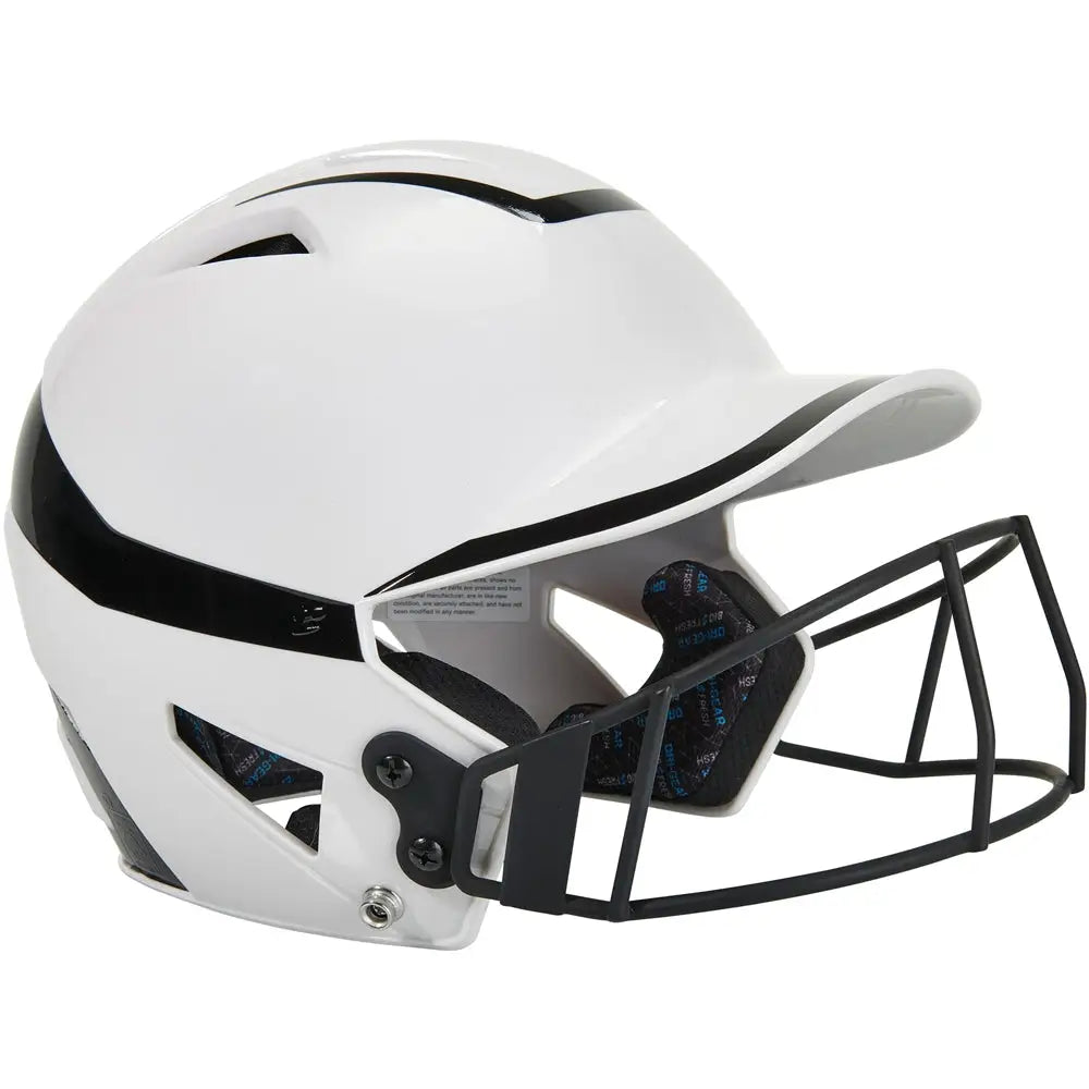 Champro Hxfpg2 Hx Rise Pro Batting Helmet W/facemask - White Black