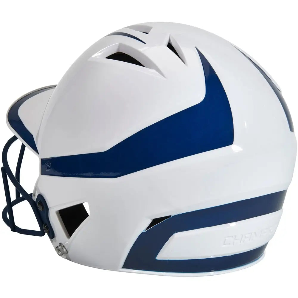 Champro Hxfpg2 Hx Rise Pro Batting Helmet W/facemask - White Navy